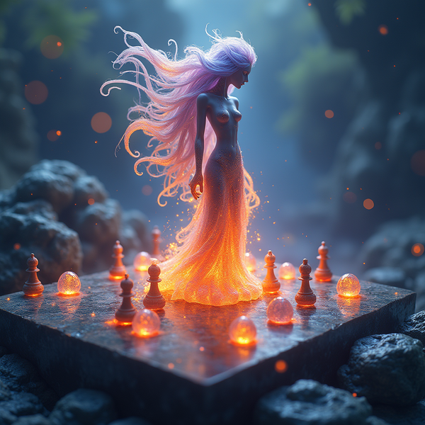 Pisces | Chess Pieces & Shimmering Gems